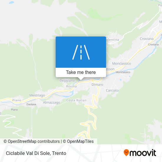 Ciclabile Val Di Sole map