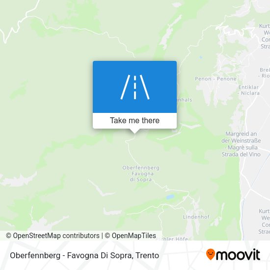 Oberfennberg - Favogna Di Sopra map