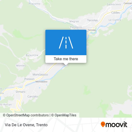 Via De Le Ovene map