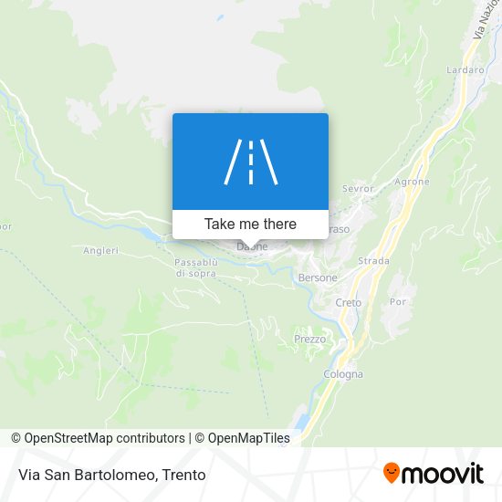 Via San Bartolomeo map