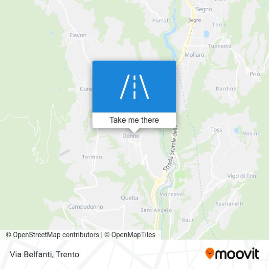 Via Belfanti map