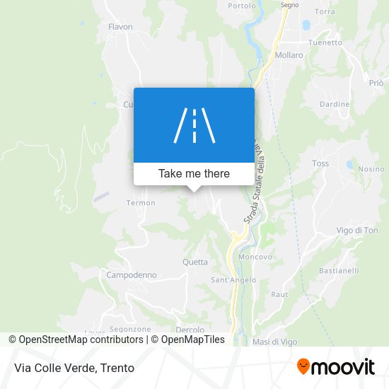 Via Colle Verde map