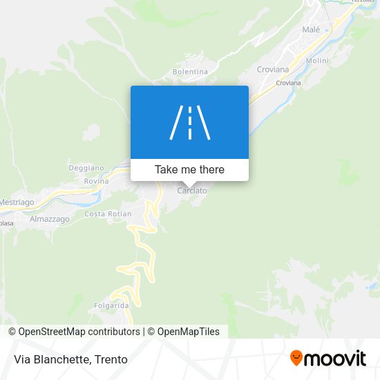 Via Blanchette map