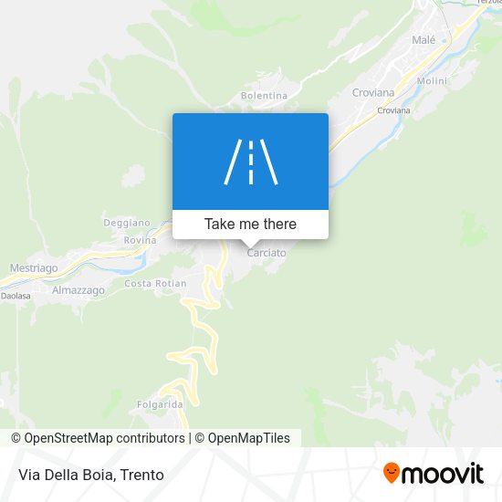 Via Della Boia map