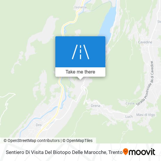 Sentiero Di Visita Del Biotopo Delle Marocche map