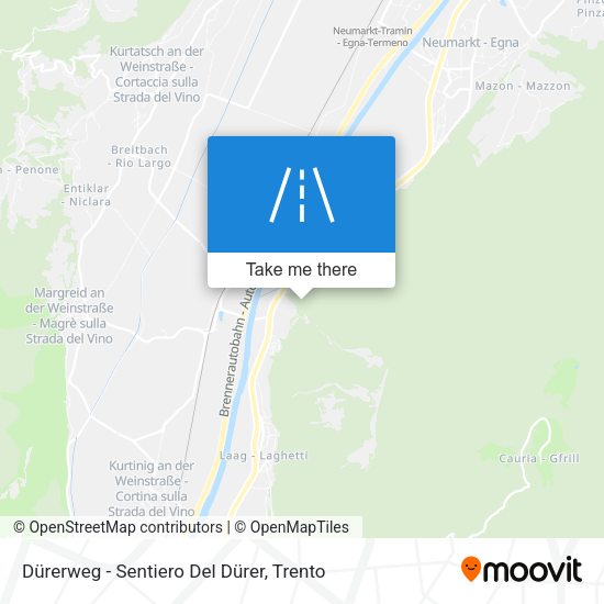 Dürerweg - Sentiero Del Dürer map