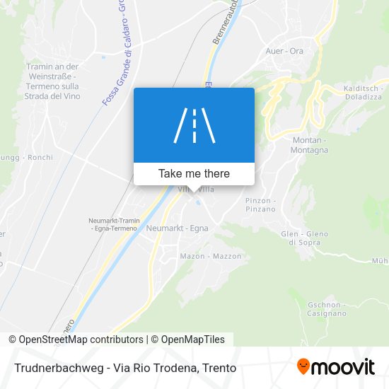 Trudnerbachweg - Via Rio Trodena map