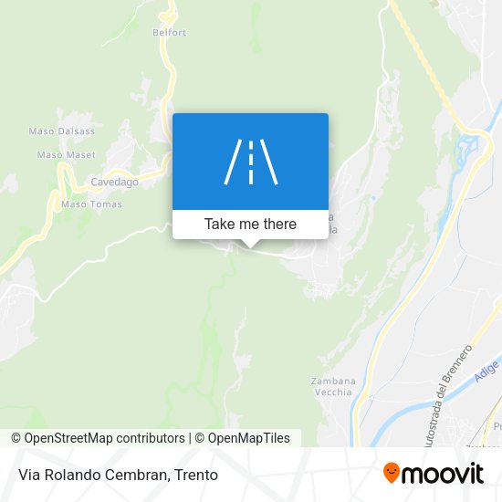 Via Rolando Cembran map