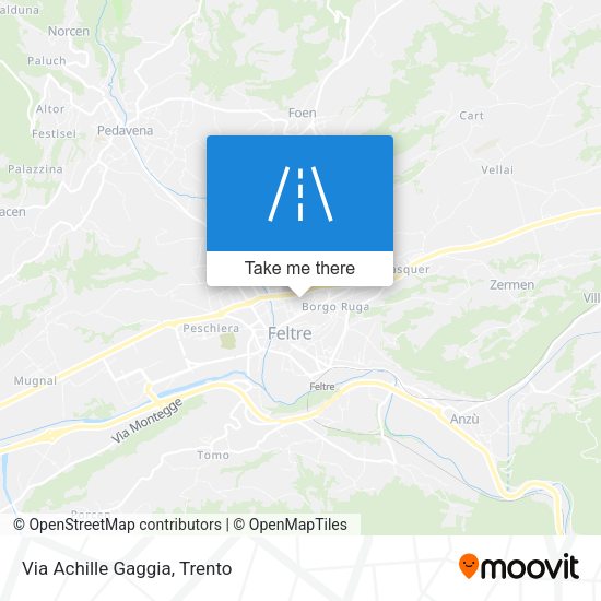 Via Achille Gaggia map