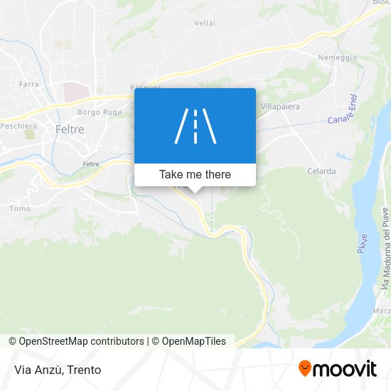 Via Anzù map