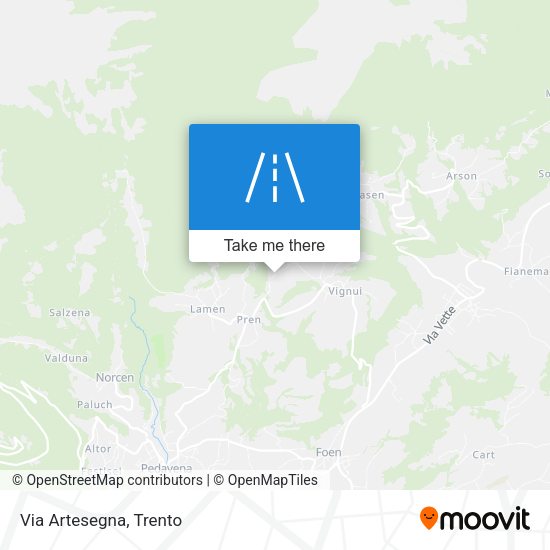 Via Artesegna map