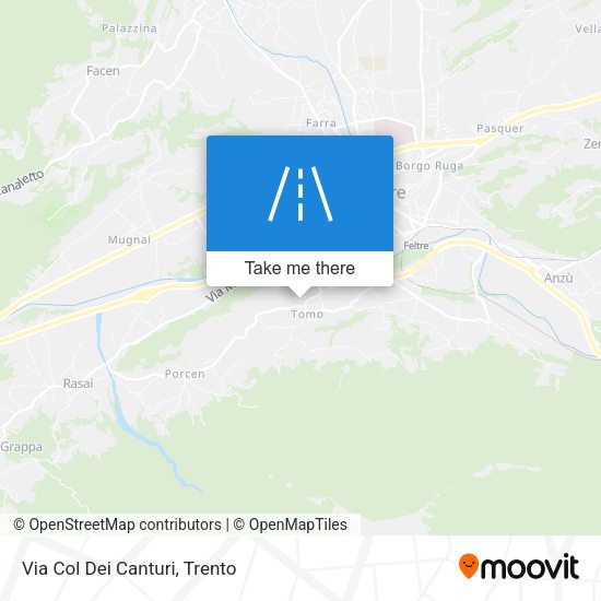Via Col Dei Canturi map