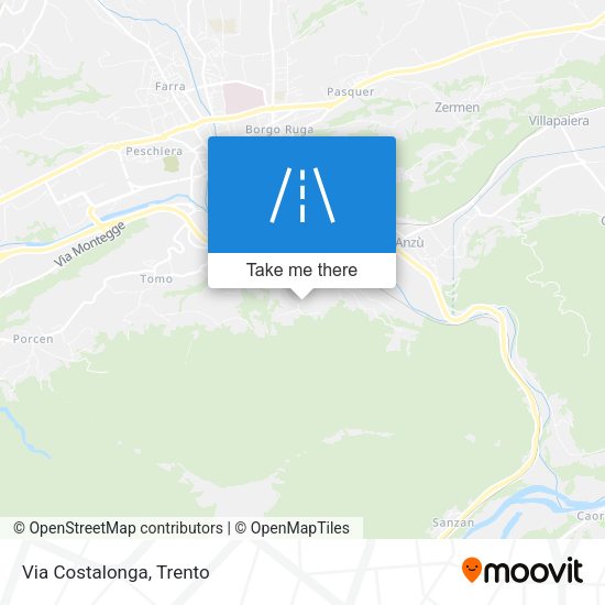 Via Costalonga map