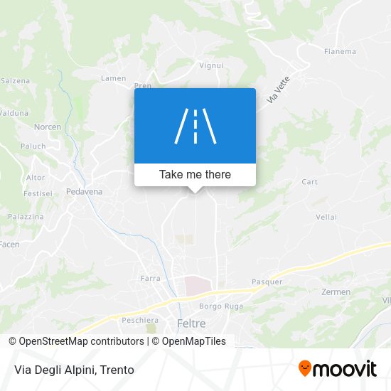 Via Degli Alpini map