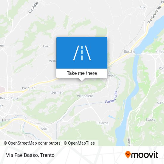 Via Faè Basso map