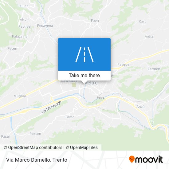 Via Marco Damello map