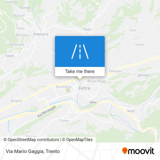 Via Mario Gaggia map