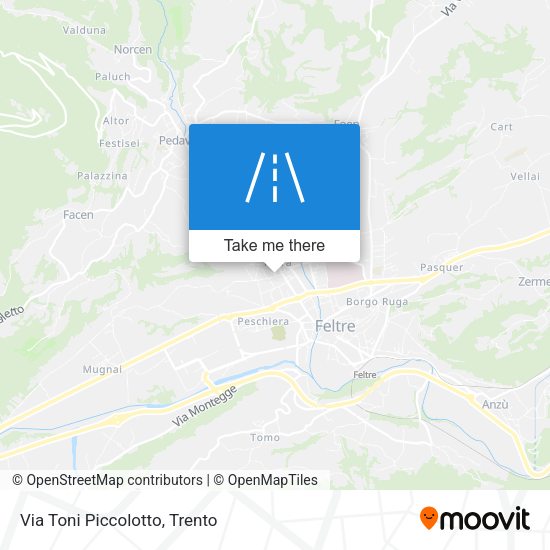 Via Toni Piccolotto map