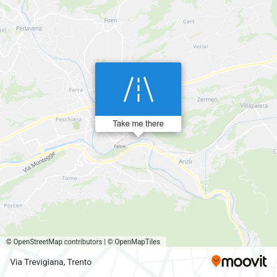 Via Trevigiana map