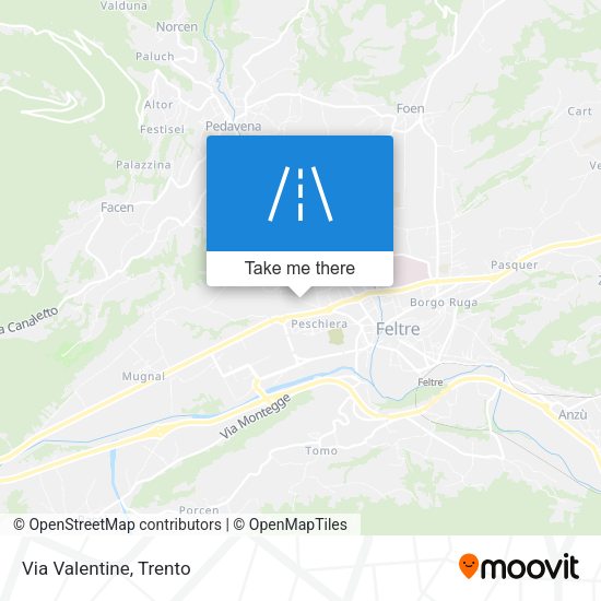 Via Valentine map