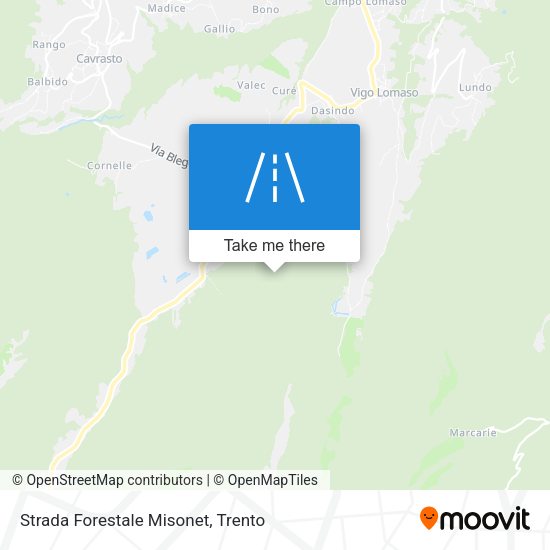 Strada Forestale Misonet map
