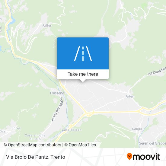 Via Brolo De Pantz map