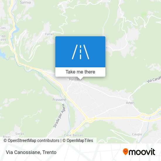 Via Canossiane map
