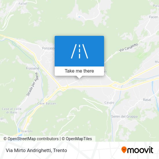 Via Mirto Andrighetti map