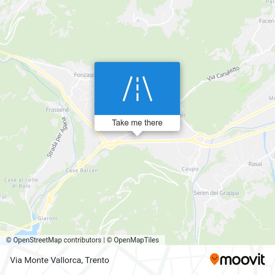 Via Monte Vallorca map