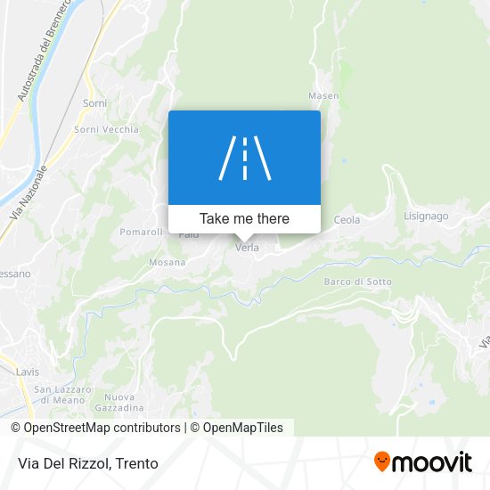 Via Del Rizzol map