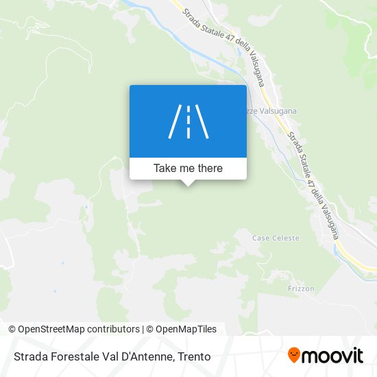 Strada Forestale Val D'Antenne map