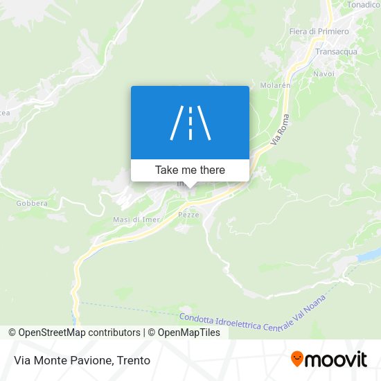 Via Monte Pavione map