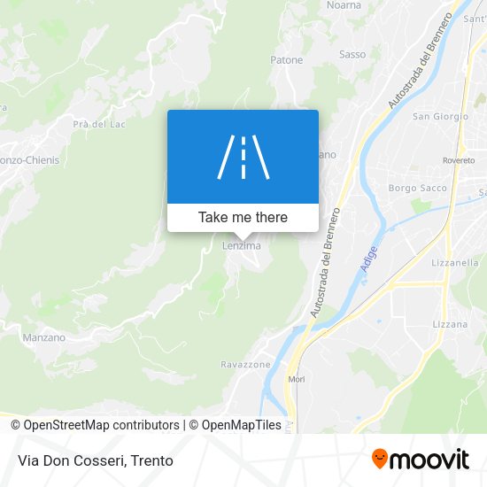 Via Don Cosseri map