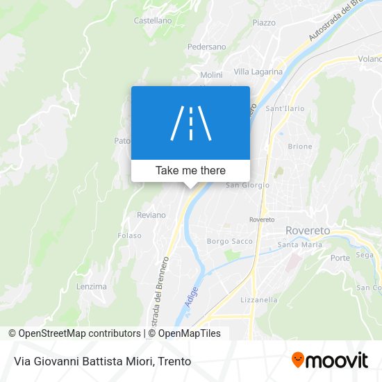 Via Giovanni Battista Miori map