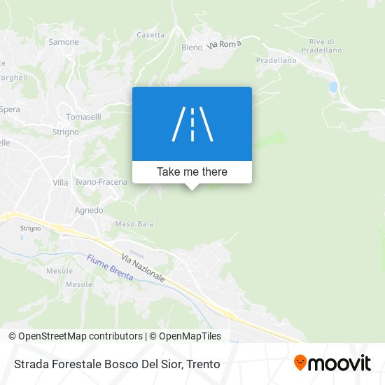 Strada Forestale Bosco Del Sior map