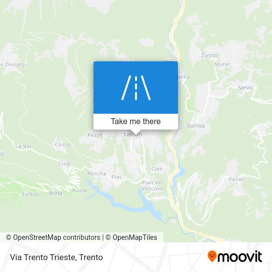 Via Trento Trieste map