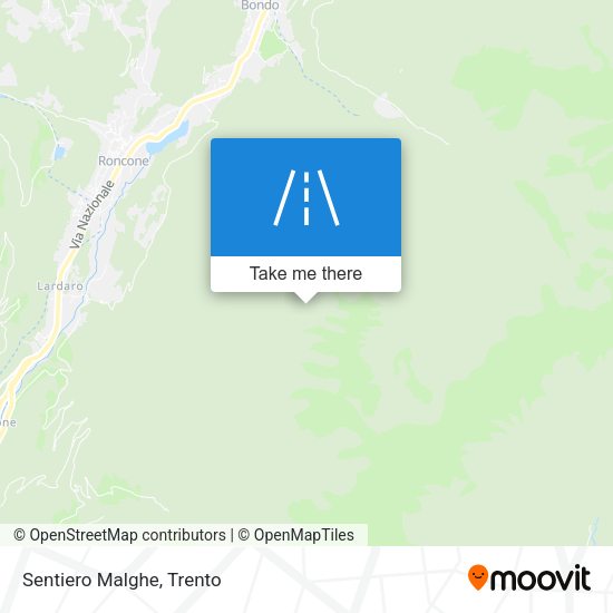 Sentiero Malghe map