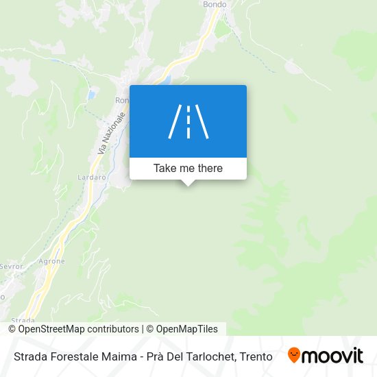 Strada Forestale Maima - Prà Del Tarlochet map