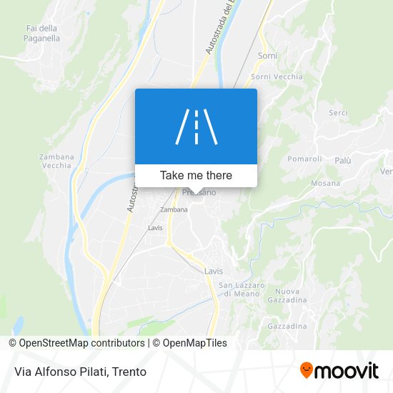Via Alfonso Pilati map