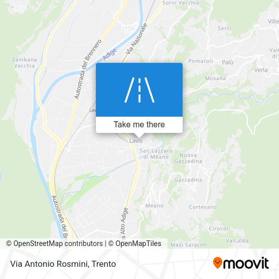 Via Antonio Rosmini map