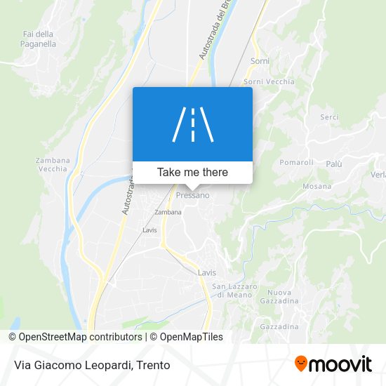 Via Giacomo Leopardi map