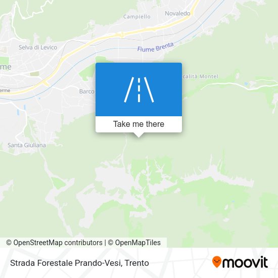 Strada Forestale Prando-Vesi map