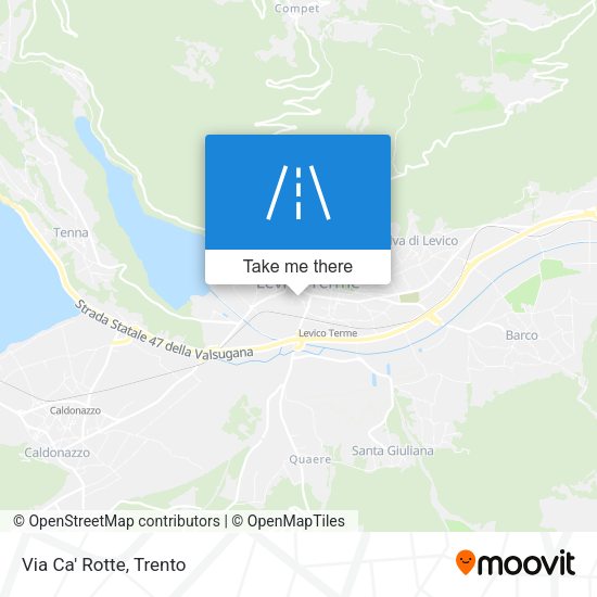 Via Ca' Rotte map
