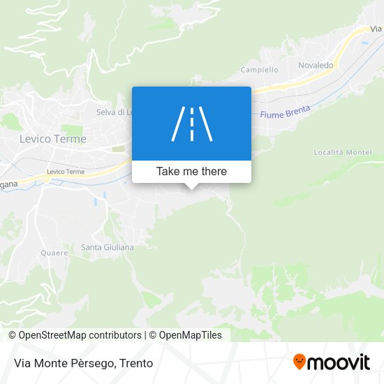 Via Monte Pèrsego map