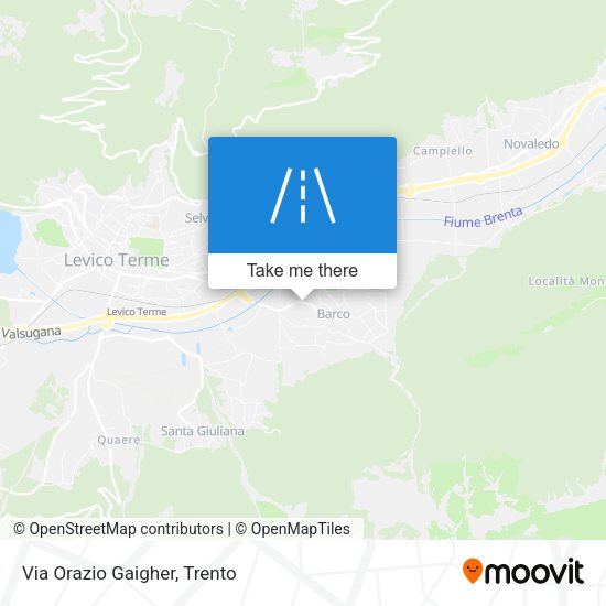 Via Orazio Gaigher map