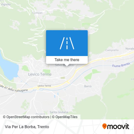 Via Per La Borba map