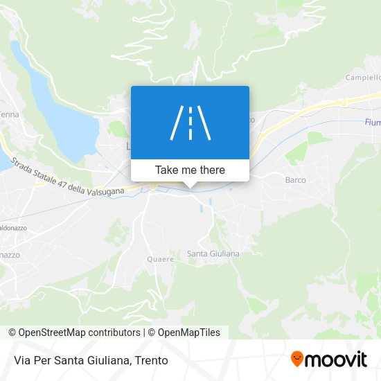 Via Per Santa Giuliana map