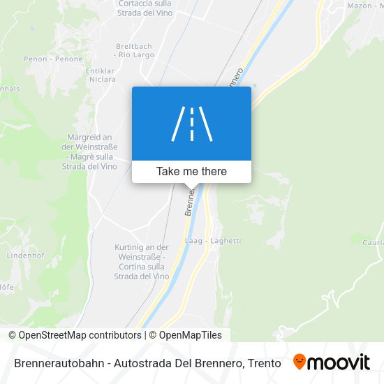 Brennerautobahn - Autostrada Del Brennero map