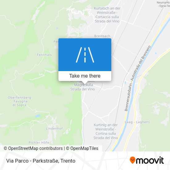 Via Parco - Parkstraße map