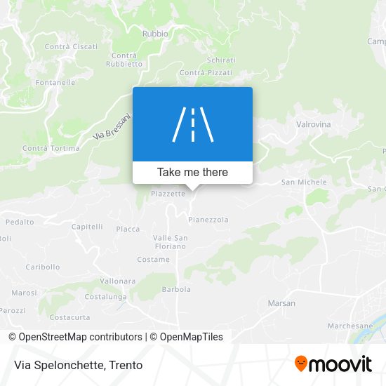 Via Spelonchette map